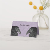 ブラッククロウパープルかわいらしの頭 プレイスカード (裏面)