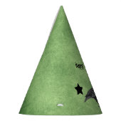 ブラッククロウパープルバースデーパーティーハットスターズグリーン パーティーハット (左)