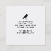 ブラッククロウビジネスカード スクエア名刺 (裏面)