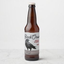 ブラッククロウブランドのボトルラベル ビールラベル