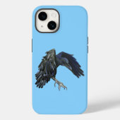 ブラッククロウマスターオブタイムイラストレーションスカイブルー Case-Mate iPhoneケース (裏面)