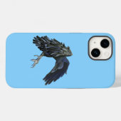 ブラッククロウマスターオブタイムイラストレーションスカイブルー Case-Mate iPhoneケース (裏面 (横))