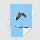 ブラッククロウマスターオブタイムスパーソナライズされたカイブルー ゴルフタオル (インサイチュ)