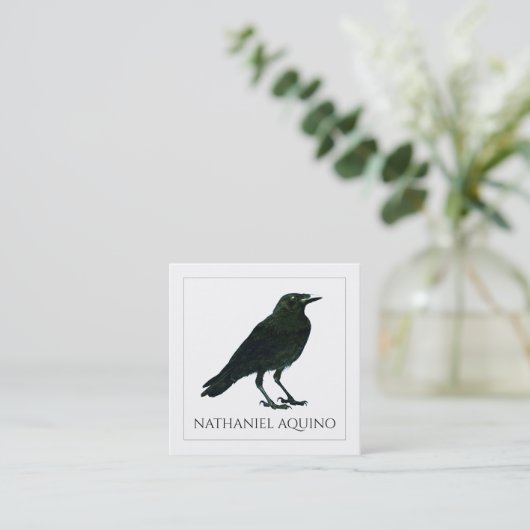 ブラッククロウライター スクエア名刺 (スタンド正面)