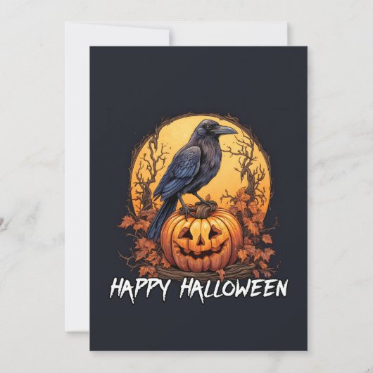 ブラッククロウ不気味ハローウィンパーティ招待状 招待状 (裏面)