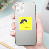 ブラッククロウ&俳句イラストレーション シール (スマートフォン)