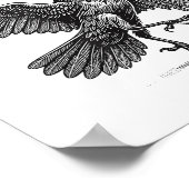 ブラッククロウ、F-caw-fブラックバおもしろいードズ ポスター (角)