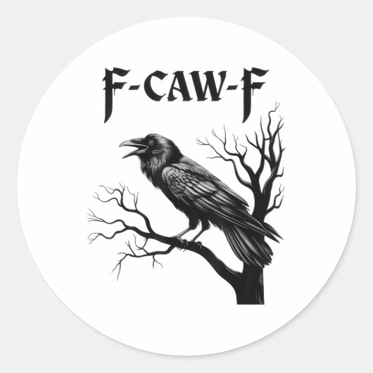 ブラッククロウ、F-caw-fブラックバード ラウンドシール (正面)