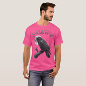 ブラッククロウ F-Caw-F 面白い黒鳥 月 ゴシック 広告 Tシャツ (正面フル)