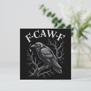 ブラッククロウF-Caw-Fユーモラスな黒鳥月ゴシック 招待状