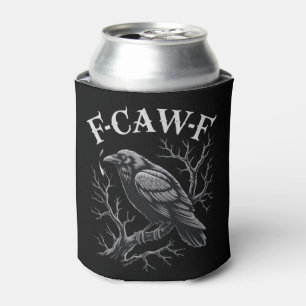 ブラッククロウF-Caw-F面白い黒鳥月ゴシック 缶クーラー