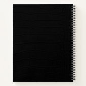 ブラッククロコダイルスキンプリント ノートブック (裏面)