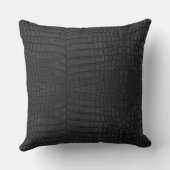 ブラッククロコダイルレザープリント クッション (裏面)