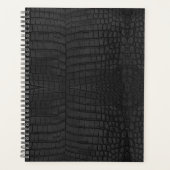 ブラッククロコダイルレザープリント プランナー手帳 (正面)