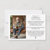 ブラッククロスと詩の写真メモリアル カード (正面)