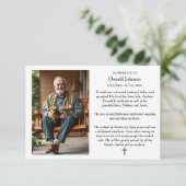 ブラッククロスと詩の写真メモリアル カード (スタンド正面)