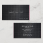 ブラッククロスステッチパターン名刺テンプレート 名刺 (正面/裏面)