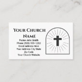ブラッククロスロゴ教会の牧師 名刺 (正面)