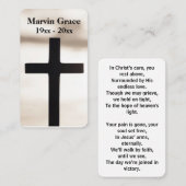 ブラッククロス葬儀祈りの言葉カード 名刺 (正面/裏面)