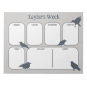 ブラッククローズパーソナライズされたウィークリープランナー ノートパッド (正面)