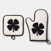 ブラッククローバーシルバーキルトポットホルダー 鍋つかみ&鍋敷きセット (正面)