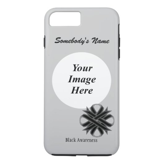 ブラッククローバーリボンTmpl by Kenneth Yoncich Case-Mate iPhoneケース (裏面)