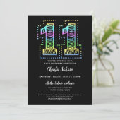 ブラッククールおもしろい11th誕生日パーティーへの招待 招待状 (スタンド正面)