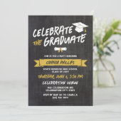 ブラッククールイエロー祝クチョーク卒業パーティー 招待状 (スタンド正面)