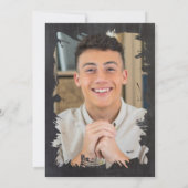 ブラッククールイエロー祝クチョーク卒業パーティー 招待状 (裏面)