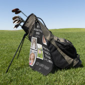 ブラッククールグ最高のランドパパEver Black Script Photo ゴルフタオル (グリーン)