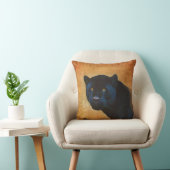 ブラッククールジャガーパンサーワイルドライフ大きな猫 クッション (椅子)