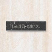 ブラックグつるレイの壁名プレートドアの看板 サインプレート (正面)