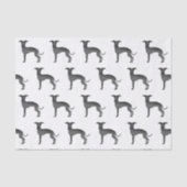 ブラックグイタリアンレイハウンドかわいい漫画の犬のパターン 薄葉紙 (正面)