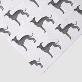 ブラックグイタリアンレイハウンドかわいい漫画の犬のパターン 薄葉紙 (詳細)