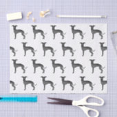 ブラックグイタリアンレイハウンドかわいい漫画の犬のパターン 薄葉紙 (クラフト)