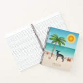 ブラックグイタリアンレイハウンドアットトロピカルサマービーチ ノートブック (内部)