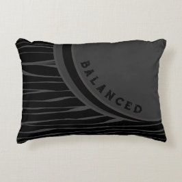 ブラックグエレガントレイ抽象芸術タイポグラフィバランス アクセントクッション