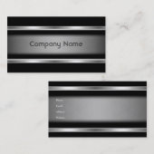 ブラックグエレガントレーシルバービジネスカード会社 名刺 (正面/裏面)