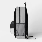 ブラックグスタイリッシュレーピックボールデザインモノグラム名 プリントバックパック (右)