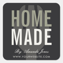 ブラックグミニマルレーフォークシェフ料理自家製 スクエアシール