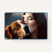 ブラックグモダンリーンドッグIDラベル:シンプルとスタイリッシュ バッジ (裏面)