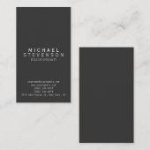 ブラックグモダンレイシンプルプレーン・ビジネス・カード 名刺 (正面/裏面)