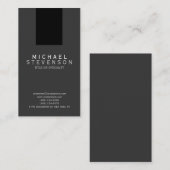 ブラックグモダンレイシンプルプレーン・ビジネス・カード 名刺 (正面/裏面)