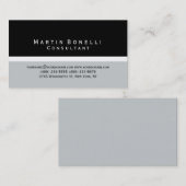 ブラックグモダンレイミニマルコンサルタント 名刺 (正面/裏面)