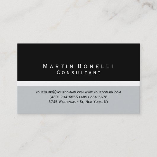 ブラックグモダンレイミニマルコンサルタント 名刺 (正面)