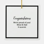 ブラックグラッドキャップ及びディプロマセラミックオーナメント セラミックオーナメント (裏面)