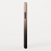 ブラックグラデーションバラ金箔テクスチャフォトモノグラム Case-Mate iPhoneケース (裏面/右)