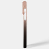 ブラックグラデーションバラ金箔テクスチャフォトモノグラム Case-Mate iPhoneケース (裏面 / 左)