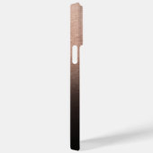 ブラックグラデーションバラ金箔テクスチャフォトモノグラム Case-Mate iPhoneケース (裏面 / 右)