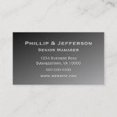 ブラックグラデーションモダンプロフェッショナル 名刺 (裏面)